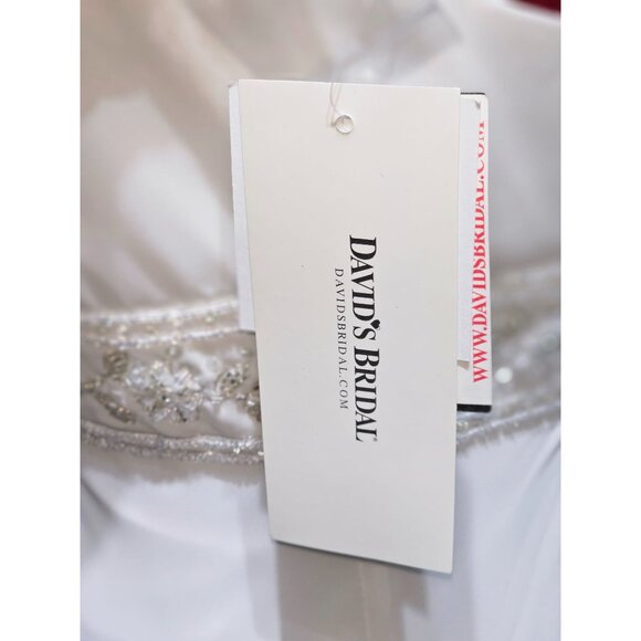 DB Studio Women's Ivory Spaghetti Strap Empire Waist Chiffon Gown Sz 6 2224 - Picture 13 of 16